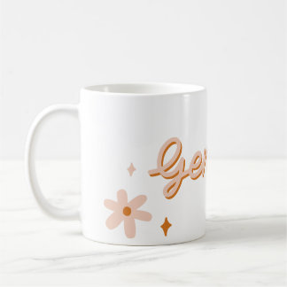 Custom Gemini Zodiac Name & Stars Minimalist Gift Coffee Mug