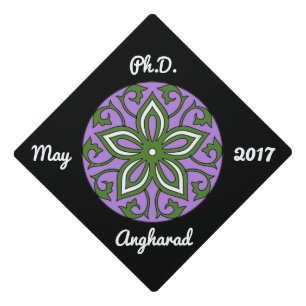 Custom Genderqueer Pride Flag Colours Mandala Graduation Cap Topper