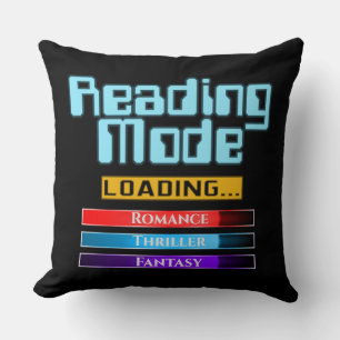 Custom Genre Reading Mode Throw Pillow
