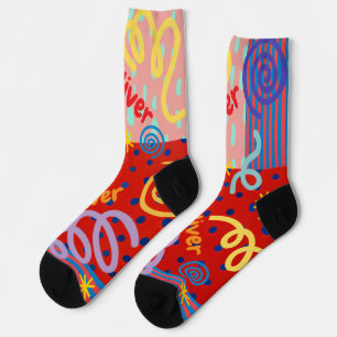 Custom geometric colours men socks