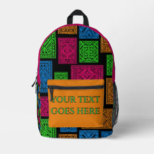 Custom Geometric Personalized Abstract Design Printed Backpack
