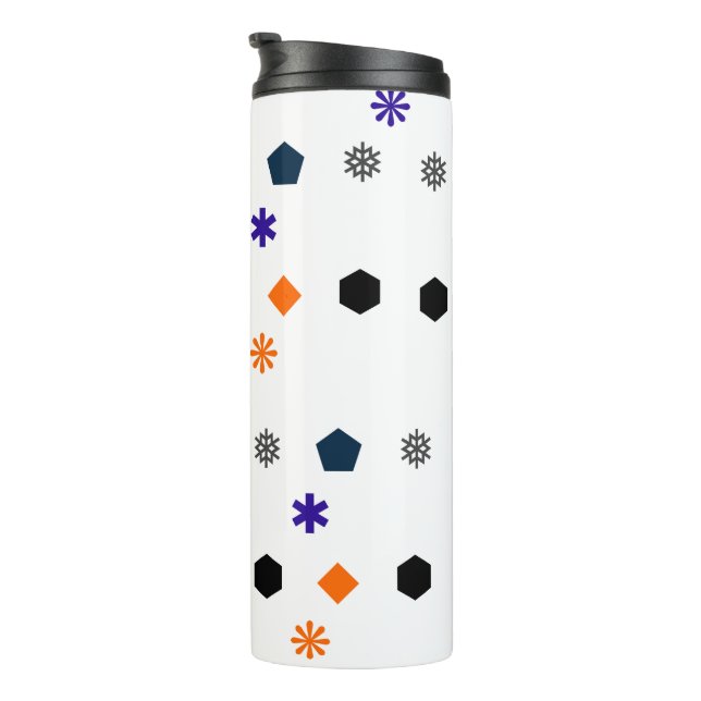 Custom Geometric Thermal Tumbler (Rotated Right)