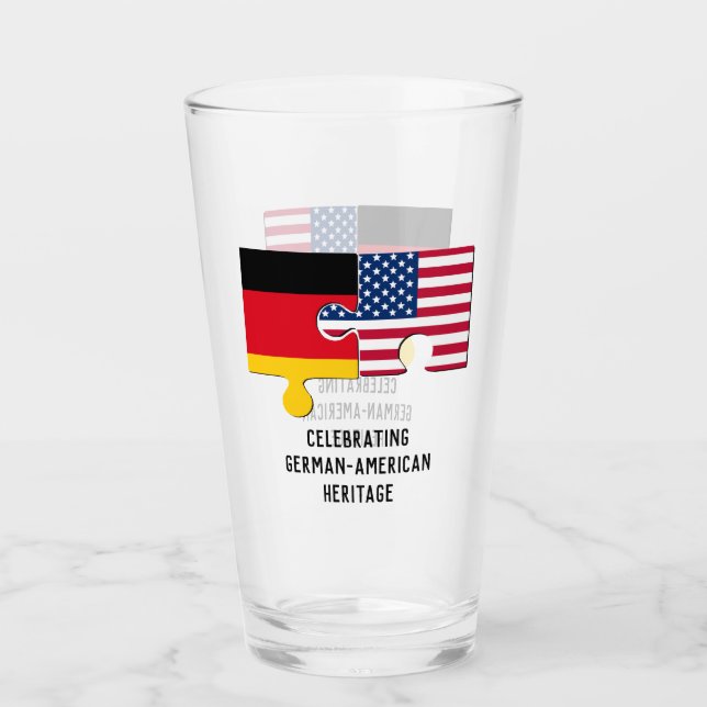 Custom German American Heritage Glass (Front)