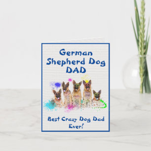 Custom German Shepherd Dad Best Crazy Dog Digital Card