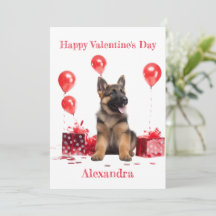Custom German Shepherd with Gift Boxes Valentine
