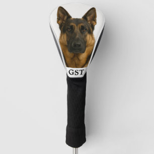 Custom German Shepherd With Monogram Golf Head Cover