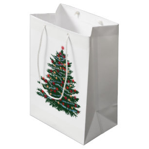 Custom Gift Bag - Medium, Matte Holiday Tree