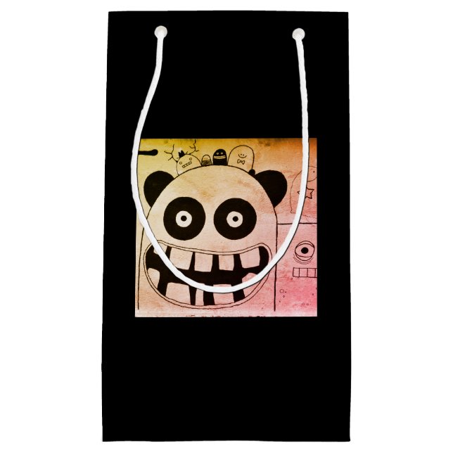 Custom Gift Bag - Small, Glossy HAPPY MONSTER (Front)