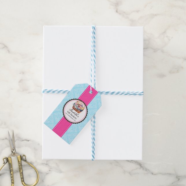 Custom Gift Basket Business Gift Tags (With Twine)