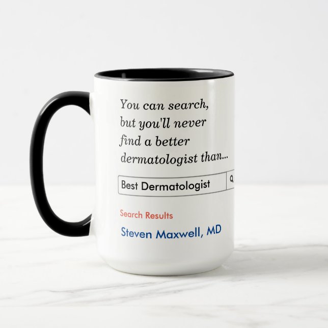 Custom Gift for Dermatologist Mug (Left)