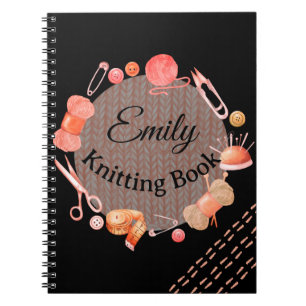 Custom Gift for Knitters, Knitting & Crochet Lover Notebook