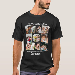 Custom Gift for Mom Mothers Day 9 Photo Collage T-Shirt