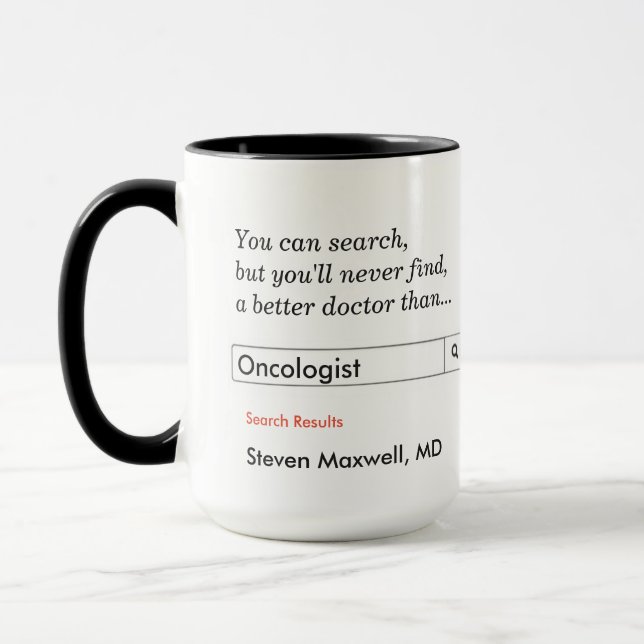 Custom Gift for Oncologist Mug (Left)