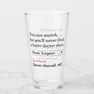 Custom Gift for Plastic Surgeon Glass
