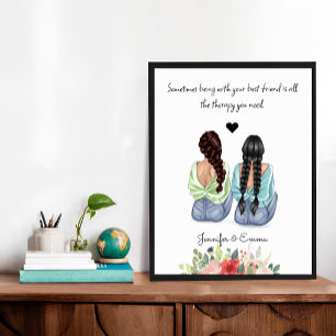 Custom gift for your best friend - choose quote poster