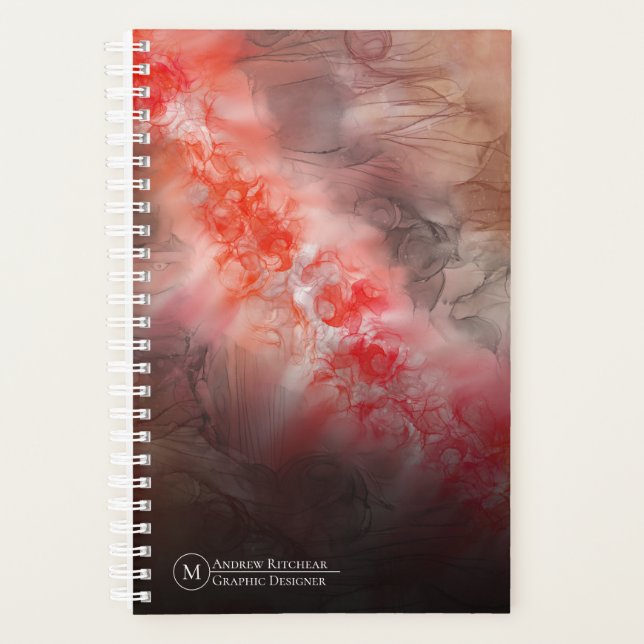 Custom Gift name profession Watercolor business Planner (Front)