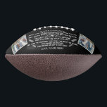 Custom Gift To Our Grandson with 2 Photos Football<br><div class="desc">Personalized Custom Gift To Our Son Grandson Daughter Granddaughter,  quotes for grandson,  inspirational words for grandson,  proud of my grandson quotes.</div>