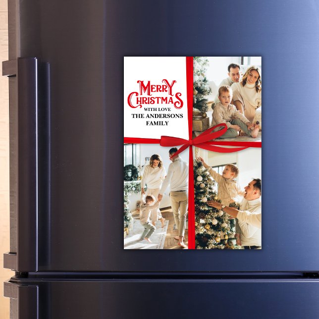 Custom Gift Wrapped Family Photo collage Christmas (Creator Uploaded)