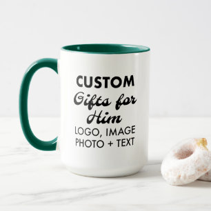 Custom Gifts for Him Hunter Green Combo Mug 15oz.