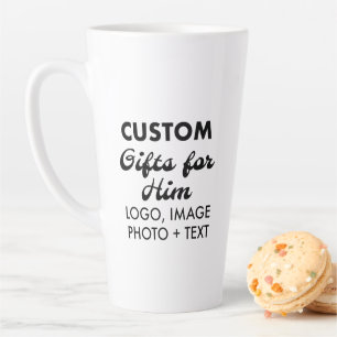 Custom Gifts for Him Large Latte Mug 17oz.