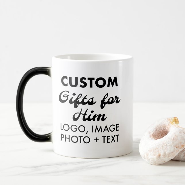Custom Gifts for Him Magic Morphing Mug 12oz. (With Donut)