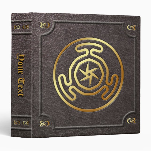 Custom Gilded Hecate's Wheel Book of Shadows Binder (Front/Spine)