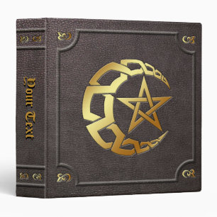 Custom Gilded Knotwork Moon Pentacle BoS Binder