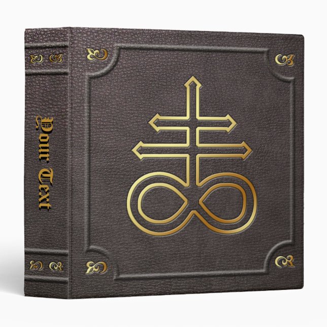 Custom Gilded Leviathan Cross Book of Shadows Binder (Front/Spine)