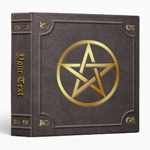 Custom Gilded Pentacle Book of Shadows Binder