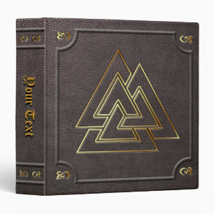 Custom Gilded Valknut Book of Shadows Binder
