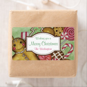 Custom Gingerbread Christmas Labels