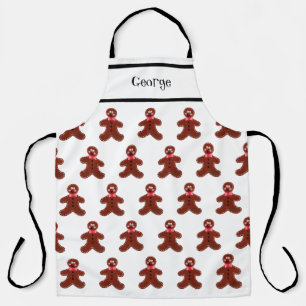 Custom Gingerbread Man Christmas Apron