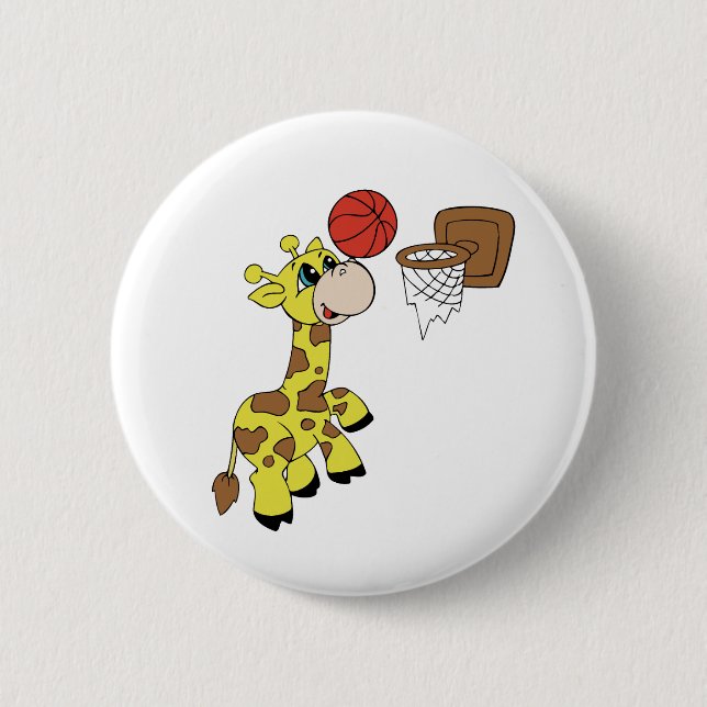 CUSTOM GIRAFFE BASKETBALL Button (Front)