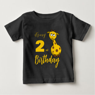 Custom Giraffe Birthday T-Shirt