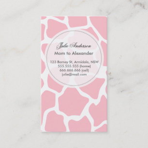 Custom giraffe mommy card