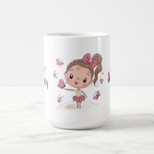 Custom Girl Butterfly Hoodie - Cute Personalized N Coffee Mug
