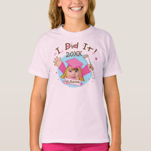 Custom Girl Graduate Graduation T-Shirt