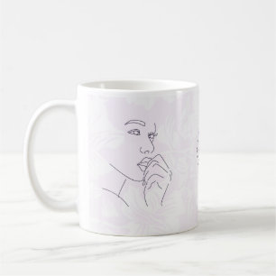 Custom Girl Illustration Mug Lid – Artistic & Pers