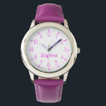 Custom Girl Name Purple Kids Watch<br><div class="desc">Custom Girl Name Purple Kids Watch</div>