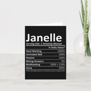 Custom Girl Women Mom Fun Birthday Nutrition Facts Card