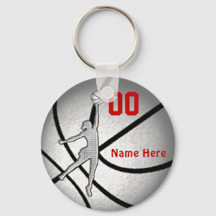 Custom Girls Cheap Basketball Keychains Your Text