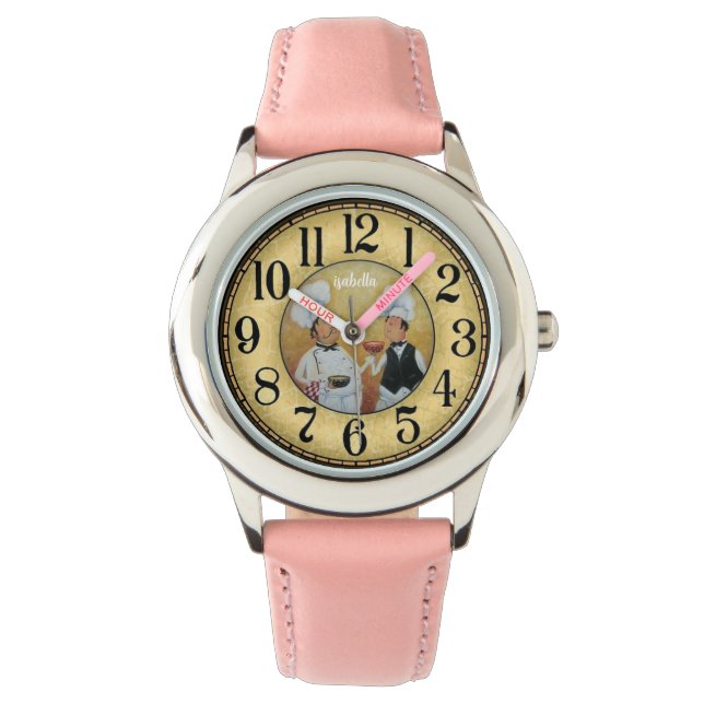 Custom Girls Name  Glitter Strap Kids Watch (Front)