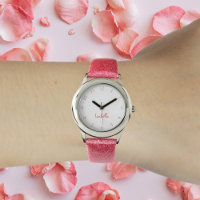 Pink kids watch hot sale