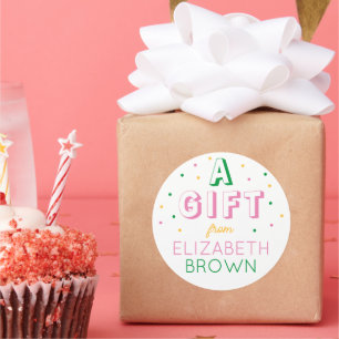 Custom Girls Preppy Birthday Stickers