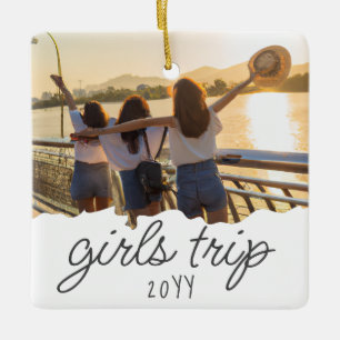 Custom Girls Trip   Girls weekend Getaway Souvenir Ceramic Ornament