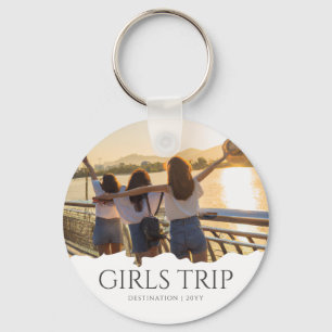 Custom Girls Trip   Girls weekend Photo Keychain