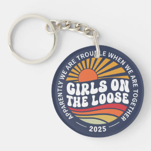 Custom Girls Trip Group Matching Summer Vacation Keychain
