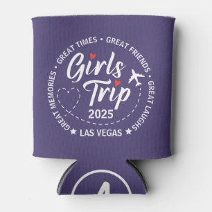 Custom Girls Trip Group Matching Vacation Can Cooler