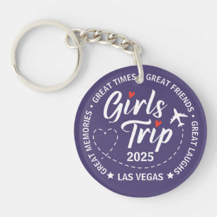Custom Girls Trip Group Matching Vacation  Keychain