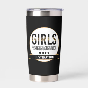 Custom Girls Weekend Girls Trip Vacation Insulated Tumbler